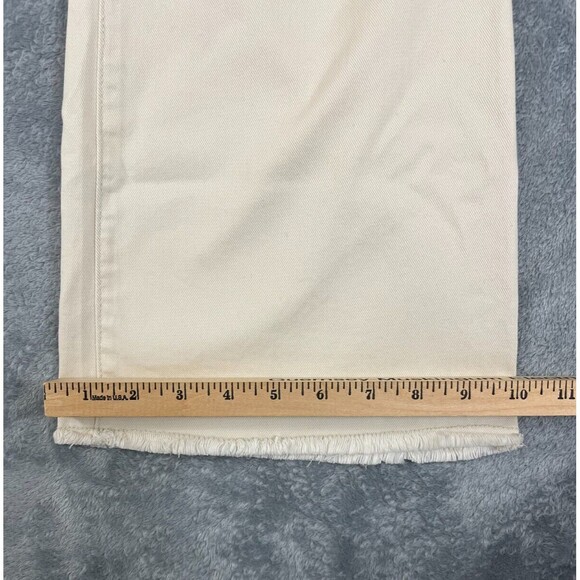 NEW Frye & Co. Jeans Women's 16W Harper Mid-Rise Crop Flare Birch White - Picture 9 of 15